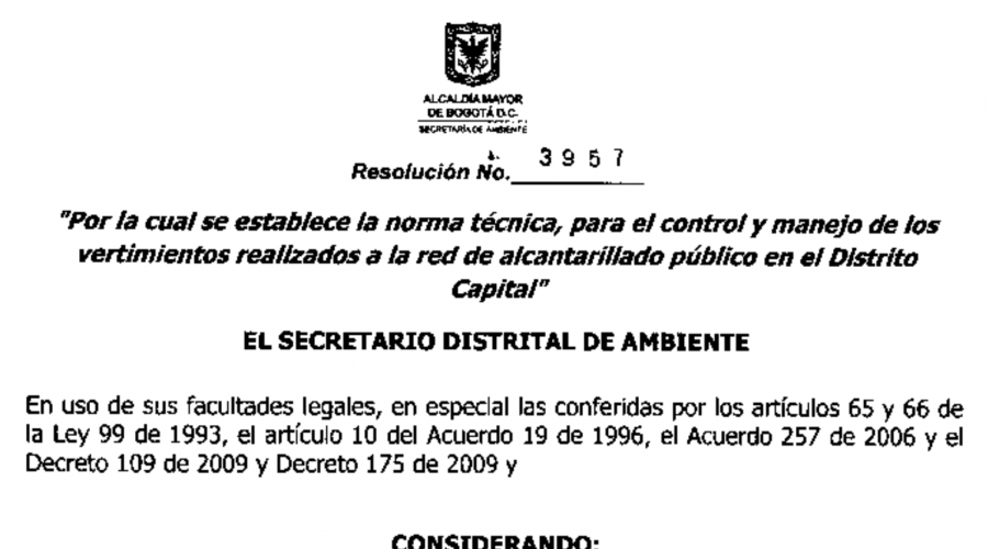 Artículo 23 Resolución 3957:2009 – Trampas de Grasa – Secretaría de Ambiente – Alcaldía Mayor de Bogotá D.C.