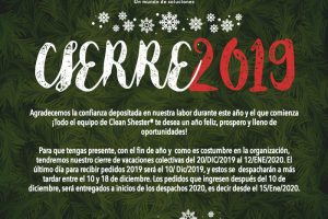 Fin de Año 2019 – Vacaciones Colectivas del 20/DIC/2019 al 12/Enero/2020